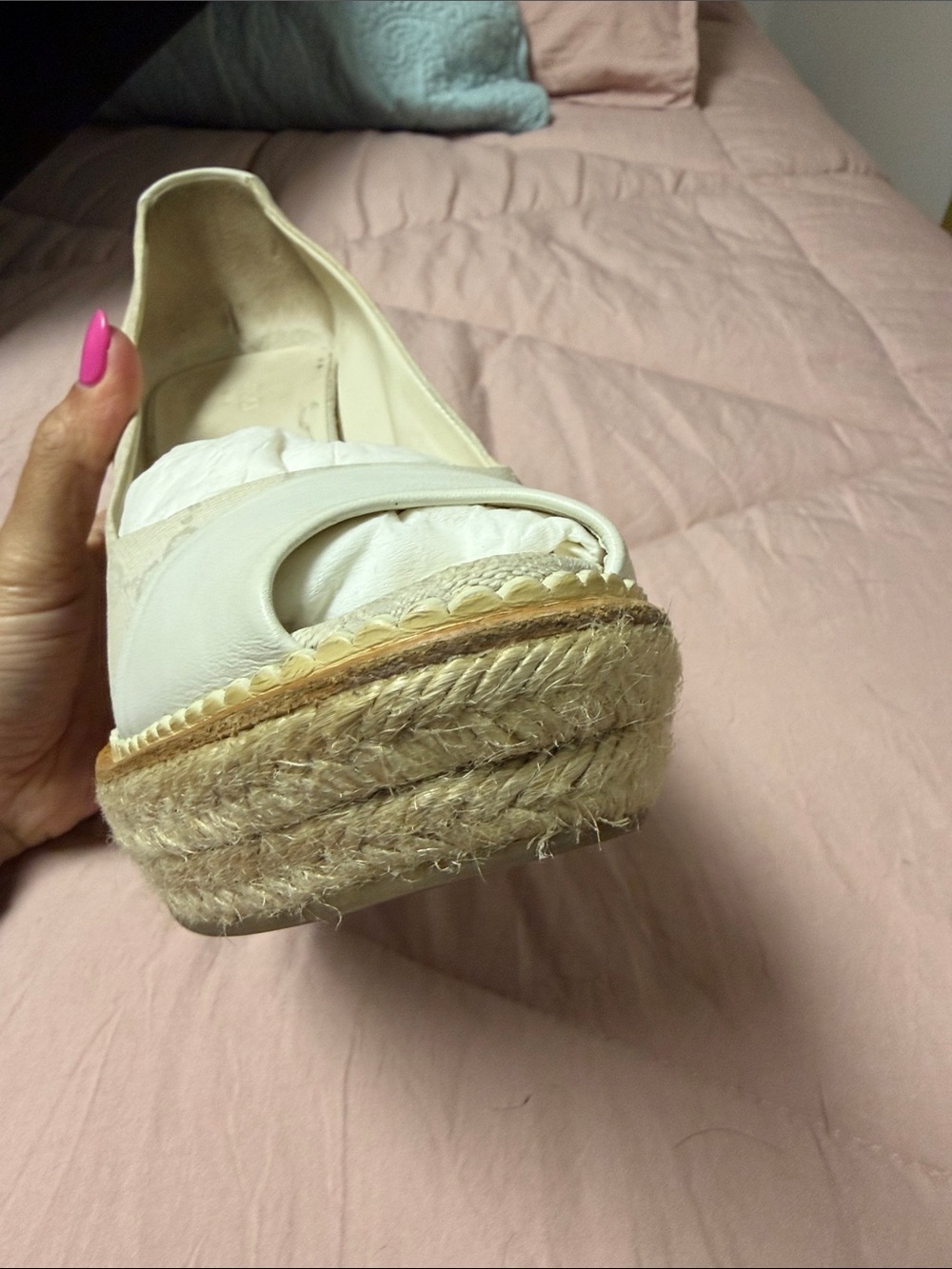 Gucci Beige Canvas Monogram Wedge Espadrilles - Picture 5 of 6